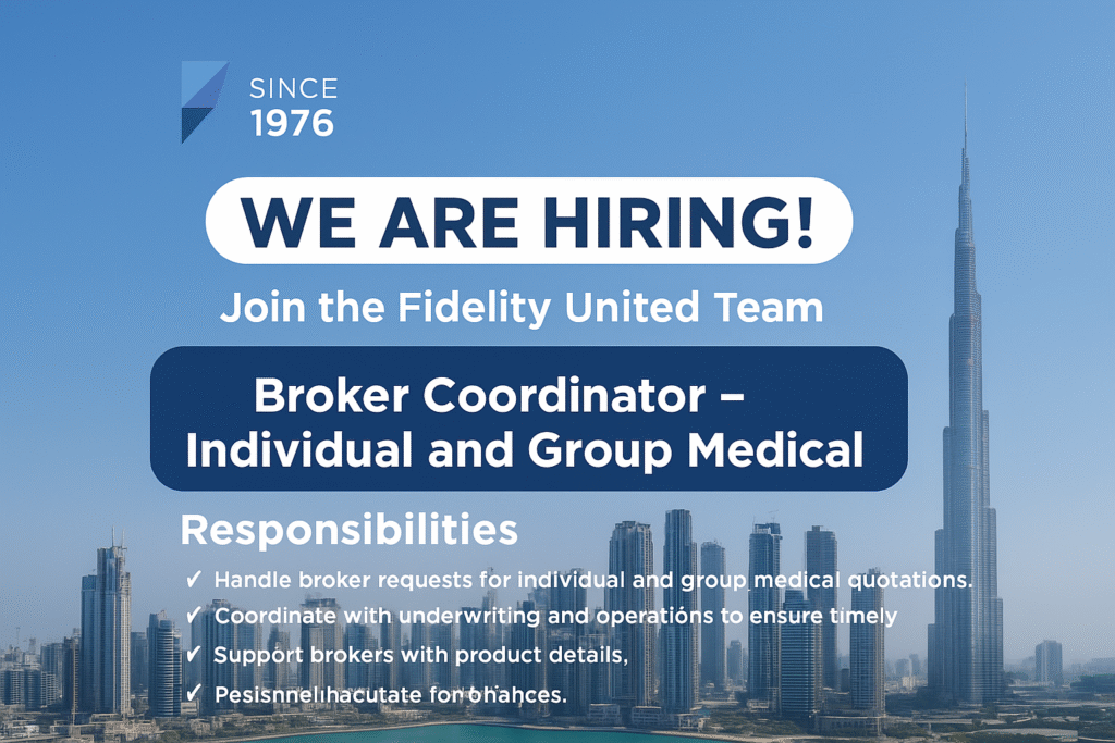 Fidelity United Broker Coordinator Job Vacancy UAE 2025