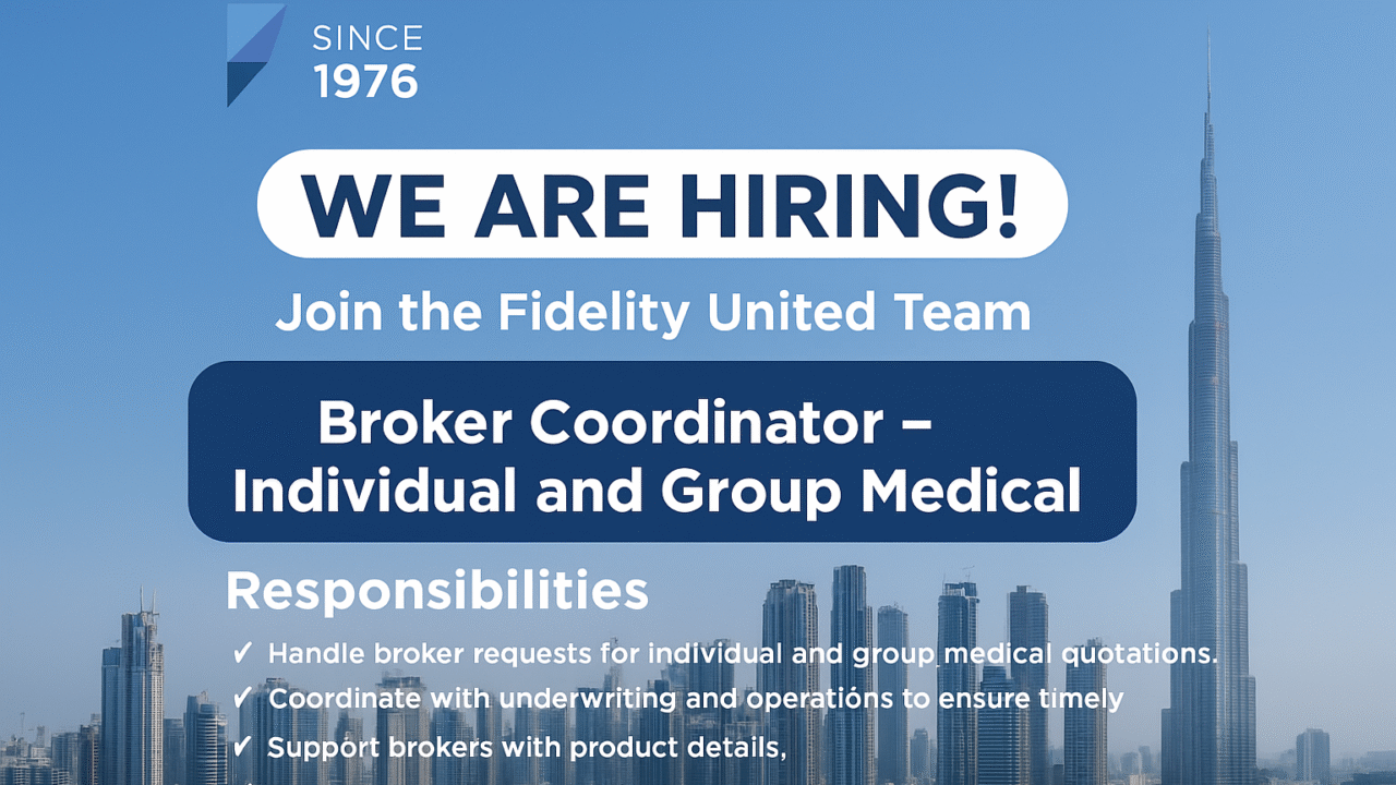 Fidelity United Broker Coordinator Job Vacancy UAE 2025