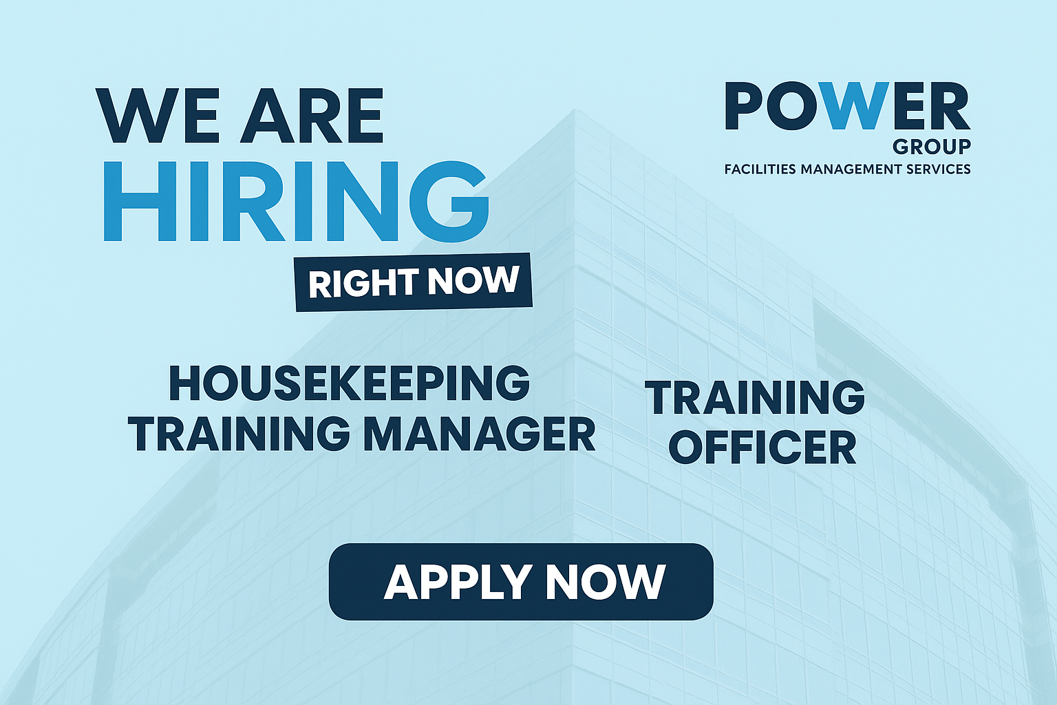 Power Group Dubai Housekeeping Training Manager and Training Officer Jobs 2025