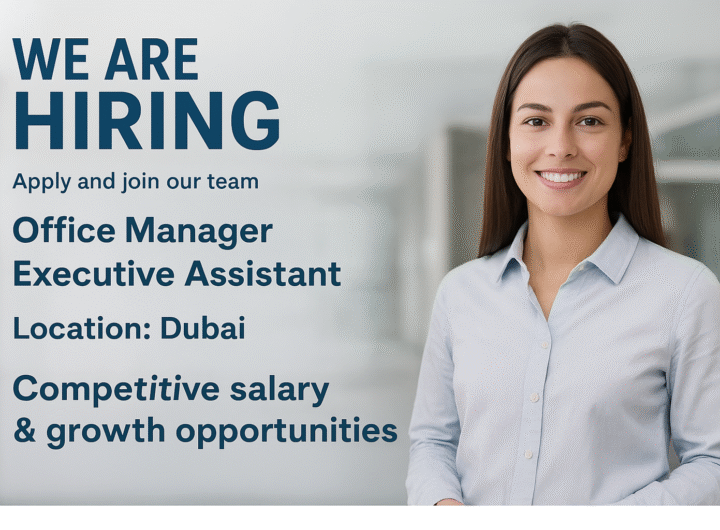 Taskforce Dubai hiring Office Manager / Executive Assistant