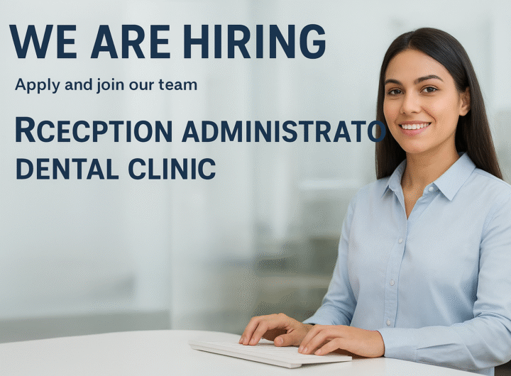 Reception Administrator working at dental clinic front desk in Dubai